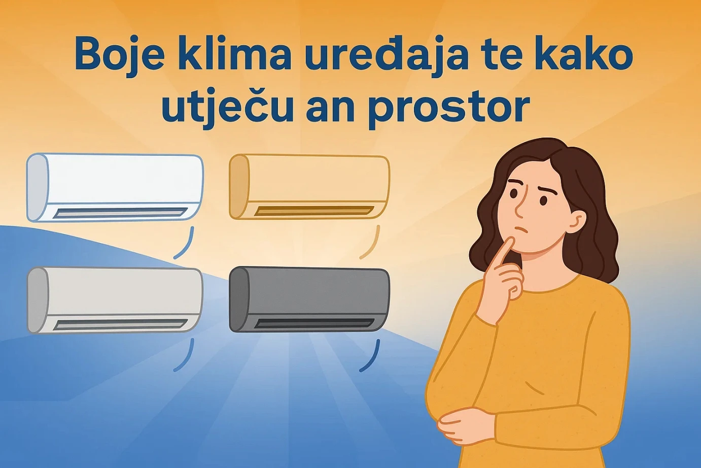 Boje klima uređaja te kako utječu na prostor.